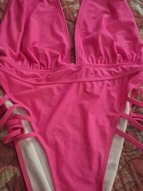 Women's Hot Pink One-Piece Swimsuit - Brand: